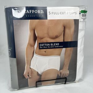 Vtg NEW IN PACKAGE Stafford Men's 5-Pack Cotton Blend Full-Cut Briefs Size Large